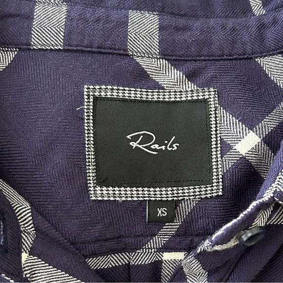 Rails Lurex Hunter Plaid Button Front Plaid Shirt Size XS - Picture 10 of 13